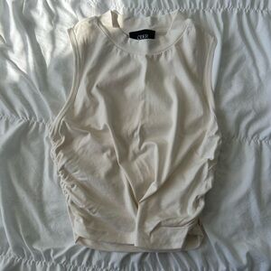 Cider Off-White Gathered Shirt